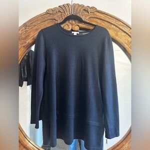 J.Jill washable merino wool swea tunic. Petit large .navy blue